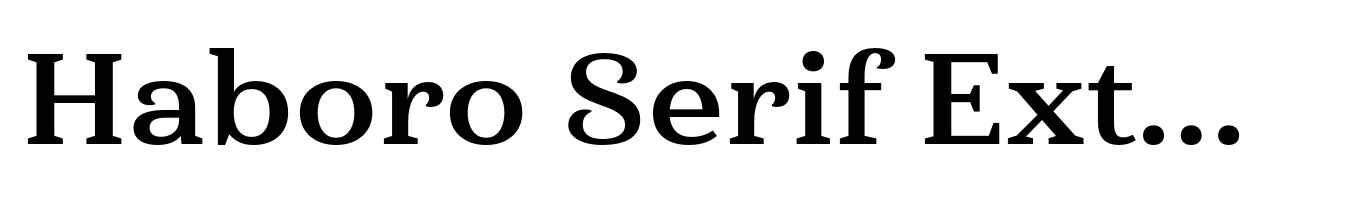 Haboro Serif Extended Bold
